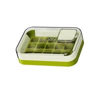 Stampo per cubetti di ghiaccio in silicone, grande capacità, riutilizzabile, con coperchio, facile rimozione, lavabile in lavastoviglie, stampo per ghiaccio in silicone