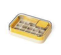 Stampo per cubetti di ghiaccio in silicone, grande capacità, riutilizzabile, con coperchio, facile rimozione, lavabile in lavastoviglie