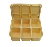 Stampo per cubetti di ghiaccio in silicone marrone con coperchio protettivo, perfetto per cuochi domestici e appassionati di stile di vita accessorio da cucina