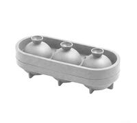 Stampo per cubetti di ghiaccio in silicone per alimenti, per whisky, cocktail, bevande fatte in casa e bevande artigianali con ritenzione affidabile della forma e riutilizzabilità (grigio)