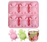 Stampo per cubetti di ghiaccio in silicone per congelatore, sicuro e | Stampo per cubetti di ghiaccio a forma di tartaruga, cocktail, bevande alla frutta, vino, caffè, feste di famiglia