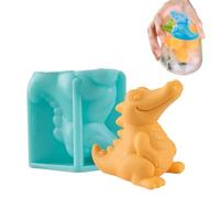 Stampo per cubetti di ghiaccio in silicone, riutilizzabile e facile da rimuovere, stampo per cubetti di ghiaccio in silicone per congelatore con motivo dinosauro, per whisky, cocktail, vino, champagne