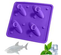 Stampo per cubetti di ghiaccio in silicone riutilizzabile per congelatore con 4
