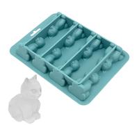 Stampo per cubetti di ghiaccio in silicone,Stampo per gatti e cubetti di ghiaccio in blocco | Vassoio riutilizzabile per cubetti di ghiaccio a forma di gatto con 8 cavità per bevande cucina casa e