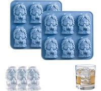 Stampo per cubetti di ghiaccio Mini Jesus, stampo per cubetti di ghiaccio 3D a forma di Gesù che prega, stampo in silicone per ghiaccioli religiosi, stampi per cubetti di ghiaccio 3D dalle (2PCs)