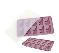 Stampo per cubetti di ghiaccio per congelatore, 10 alveoli carino orso polare in silicone con coperchio, ideale per cocktail whisky feste campeggio accessori