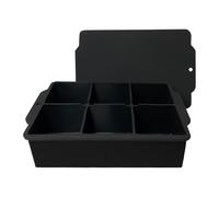 Stampo per cubetti di ghiaccio per congelatore, 6 scomparti, stampo in silicone coperto, strumento leggero per cubetti di ghiaccio per whisky e cocktail