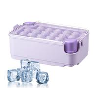 Stampo per cubetti di ghiaccio per congelatore, flessibile e riutilizzabile, con contenitore, per cocktail, whisky, cucina, feste, bevande, campeggio, cioccolato
