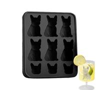 Stampo per cubetti di ghiaccio per gatti - Vassoio in silicone 3D Bulldog francese a 9 cavità, vassoi per ghiaccio per whisky e cocktail | Gadget da cucina riutilizzabile, stampo decorativo per bevand