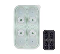 Stampo per cubetti di ghiaccio per il congelatore, 4 scomparti per figure di animali come gatto e cane - Simpatici per il ghiaccio per il frigorifero e le bevande per la casa, caffè, vino