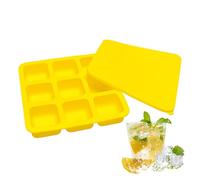 Stampo per cubetti di ghiaccio per Whisky, 9 cavità, gadget riutilizzabili in silicone, con coperchio, stampo quadrato per cubetti di ghiaccio per cocktail, whisky, cucina, feste, bar, ecc