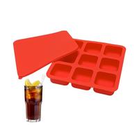 Stampo per cubetti di ghiaccio per Whisky,Contenitore riutilizzabile a 9 alveoli con coperchio | Stampo quadrato per cubetti di ghiaccio | Per cocktail, Whisky, cucina, feste, bar, ecc