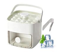 Stampo per cubetti di ghiaccio, riutilizzabile a doppio strato con coperchio a pressione, contenitore per cubetti di ghiaccio, per whisky, bourbon, cocktail, caffè, vino, raffreddamento, camper, casa