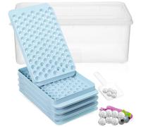 Stampo per cubetti di ghiaccio rotondi da 4 pezzi, mini cerchio, con scatola e