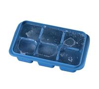 Stampo per cubetti di ghiaccio - Stampo a 6 alveoli quadrati grandi cubetti di ghiaccio, antiaderente facile da rimuovere stampo per di ghiaccio per whisky, cocktail, succhi e caffè