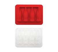 Stampo per cubetti di ghiaccio - Stampo a forma di bottiglia con coperchio | Vassoio per ghiaccio con facile rilascio e 4 griglie | Per il clima caldo Fiesta Bar Whisky Cocktail Caffè