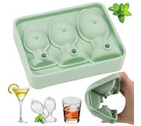 Stampo per Cubetti di Ghiaccio,Stampo Ghiaccio Silicone,Ghiaccio Rigolo Vassoio,Senza BPA Stampi Ghiaccio Silicone,Riutilizzabile Contenitori,Facile da Smontare,Adatto per Whisky,Cocktail,Caffè(Verde)