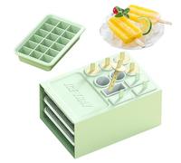 Stampo per cubetti di ghiaccio - Stampo in silicone per congelatore - Contenitore flessibile 2 in 1, strumento di rimozione facile per Whisky, alimenti per e cocktail