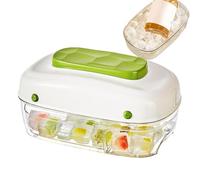Stampo per cubetti di ghiaccio, stampo per cubetti di ghiaccio con coperchio resistente alle fuoriuscite, strumento per la creazione di cubetti di succo, gadget da cucina per la casa