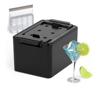 Stampo per cubetti di ghiaccio trasparente, stampo gigante per whisky e bevande, 15,2 x 4,8 cm, cubetti di ghiaccio per cocktail, vassoio in silicone trasparente con borsa per il ghiaccio