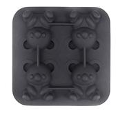 Stampo Per Cubetti In Silicone A 4 Scomparti A Forma Di Orso, A Prova Di Perdite, Macchina Per Ghiaccio Flessibile Per Uso Alimentare Per Cocktail Di Whisky, Piastra Rotonda A Rilascio Facile Per Cong