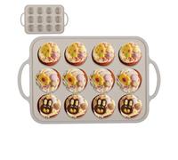 Stampo per cupcake in silicone per cottura a forma di stampo cilindrico in silicone, stampo per muffin a 12 cavità, stampo da forno riutilizzabile multiuso per cottura di g