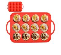 Stampo per cupcake in silicone, stampo per cupcake in silicone per la cottura, stampo per cioccolatini a 12 cavità per muffin, stampo da forno riutilizzabile, multifunzione, per uso alimentare,