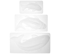 Stampo per cupcake topper a forma di pesce: 3 pezzi 3D carpa pesce torta pan stampo animale compleanno torta ciprinoide stampo per fondente torta decorazione sushi