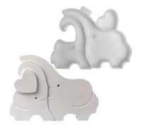 Stampo per decorare torte a forma di elefante, in silicone robusto, superficie liscia, design multiuso, leggero, portatile, forma di animale dettagliata, artigianali per cupcake in resina