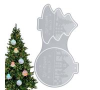 Stampo per decorazioni natalizie - 2 Cavity Silicone Tree Shape Mould | Reusable Non-Stick Soap for Resin Art Craft | Easy Release Christmas Decoration Mold for DIY Candle, Gift & Holiday Crafting
