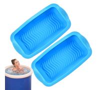 Stampo per di ghiaccio extra large, riutilizzabile, grande, portatile, 2 pezzi, in silicone, 2,1 kg, cubi giganti per congelatori o refrigeratori