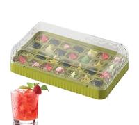 Stampo per di ghiaccio - impilabile di grande capacità | stampo per ghiaccio con coperchio per congelatore per Whisky Cocktail Camper Camping Casa Ristorante Picnic Spiaggia e Frigoriferi