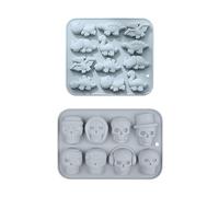 Stampo Per Dinosauro In Silicone Da 1 Pezzo Con Stampo Per Teschio In Silicone Da 1 Pezzo, Stampo Per Biscotti, Stampo Per Cubetti Di Ghiaccio Per Bambini, Stampo Creativo, Gelatina