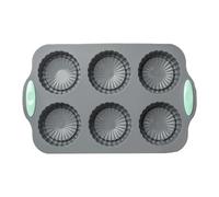 Stampo per Dolci in Silicone, 6 Antiaderenti Con Design A Fiori, Forme In Silicone Per Cottura, Per Preparare Uova Pane Biscotti Cibi Festivi Sapone Cioccolato Natalizio