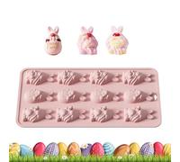 Stampo per dolci | Stampo per pasta di zucchero antiaderente Pasqua - forma di silicone per fondente coniglio | per la decorazione di torte, caramelle, gelatina, budino e sapone artigianale per le