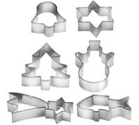 Stampo per Dolci Tagliabiscotti Natale in Metallo Set 6 Pezzi - Delicia Tescoma