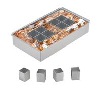 Relaxdays Stampo Dolci da Forno per Torte a Numero e Lettere, Teglia in Alluminio, 12 Divisori, LxP: 31,5x18 cm, Argento