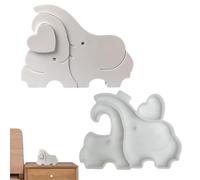 Stampo per elefante in resina, stampo per fondente di elefante | Colata in resina epossidica - Arte della resina 'elefante 'amore e fusione epossidica, stampo per ornamento a forma di