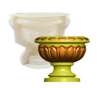 Stampo Per Fioriera In Cemento - Vassoio Per Colata Di Vasi Da 15 Cm, Custodia Per Gingilli, Modello Artistico In Silicone | Stampo Artigianale Flessibile Per Decorazioni In Cemento Fatte A Mano Conte