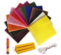 Stampo Per Fogli Di Cera D'api,12 Pezzi Fogli Di Cera D'api Naturale Con Stoppino Dimmerabile,Stampo Per Pressa In Cera D'api,Beeswax Sheet Mold Per Candele Che Fanno,DLY(20 * 20)