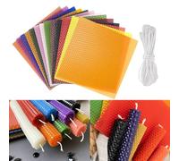 Stampo Per Fogli Di Cera D'api24 Pezzi 20 * 20CM Stampo Per Pressa In Cera D'api,Fogli Di Cera D'api Naturale Con 24 Stoppino,Beeswax Sheet Mold Per Candele Che Fanno,DLY