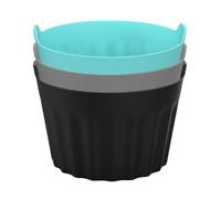 Stampo per friggitrice ad aria tazze per bracconiere di uova | 3 tazze piccole in silicone per uova in scalfola | Rivestimenti non appiccicosi per friggitrice ad aria, uovo per friggitrice ad aria