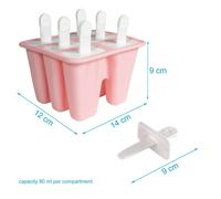 Stampo per gelati in silicone a 6 celle Stampo per gelati riutilizzabile
