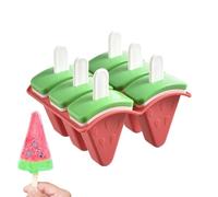 Stampo per gelati in silicone - Stampo riutilizzabile per 6 popsicoli, anguria, accessorio da cucina per ciucci, crema yogurt, torta dolce