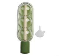 Stampo per gelato a tre palline con cannuccia, per ghiaccioli fatti in casa, divertenti dolcetti estivi per bambini e famiglia (verde)