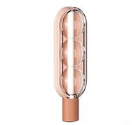 Stampo per gelato a tre palline con cannuccia, per ghiaccioli fatti in casa, divertenti dolcetti estivi per bambini e famiglia (rosa)