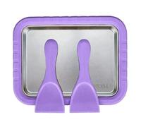 Stampo per gelato fai da te, macchina per gelato istantaneo, con 2 spatole per bambini, per servire granite, gelati, sorbetti e gelati arrotolati (viola)