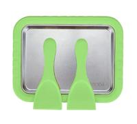 Stampo per gelato fai da te, macchina per gelato istantaneo, con 2 spatole per bambini, per servire granite, gelati, sorbetti e gelati arrotolati (verde)