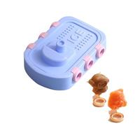 Stampo per gelato per bambini, in silicone, fai da te, per biscotti fatti in casa, facile da sformare (blu, 21 x 15,5 x 4 cm)