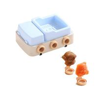 Stampo per gelato per bambini, in silicone, fai da te, per biscotti fatti in casa, facile da sformare (blu, 20 x 15,5 x 8,5 cm)